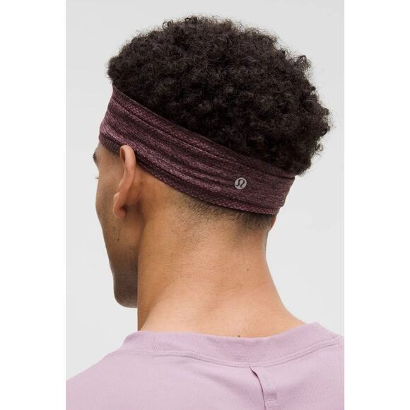 Lululemon Metal Vent Tech Seamless Wide Headband Deco Pink/Goodnight Plum - Picture 3 of 10